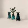 Blue glass vase for living room decoration, Nordic style, high appearance level vase Application Scenario